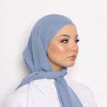 Foulard Chiffon Bonnet Intégré Sky