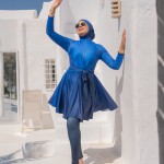 Burkini 4 Pièces Mango Bleu/Bleu nuit