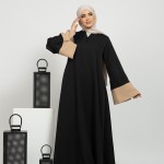 Abaya TALEEN Noir avec foulard gratuit.