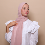 Foulard chiffon - ROSE POUDRÉ