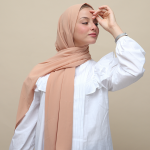 Foulard chiffon - BEIGE CHAMOIS