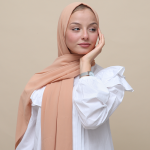 Foulard chiffon - BEIGE CHAMOIS