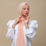 Foulard chiffon - SAUMON