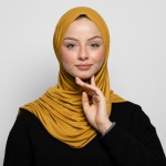 Foulard coton viscose - OCRE JAUNE