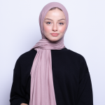 Foulard coton viscose - ROSY BROWN