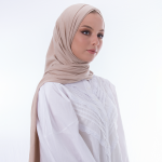 Foulard coton viscose - BEIGE LIGHT