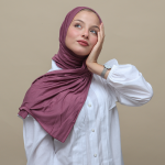 Foulard coton viscose - MAUVE