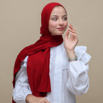 Foulard coton viscose - ROUGE TRAFIC