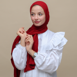 Foulard coton viscose - ROUGE TRAFIC