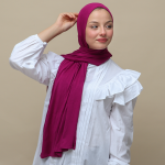 Foulard coton viscose - FUSHIA