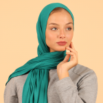 Foulard coton viscose - TURQUOISE