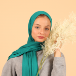 Foulard coton viscose - TURQUOISE