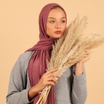 Foulard coton viscose - MAUVE