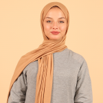 Foulard coton viscose - BEIGE DORE