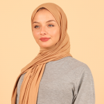 Foulard coton viscose - BEIGE DORE