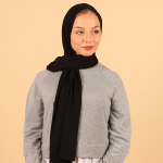 Foulard crepon BLACK