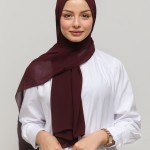 Foulard chiffon :BRICK RED