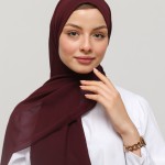 Foulard chiffon :BRICK RED