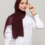 Foulard chiffon :BRICK RED