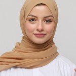 Foulard chiffon JAUNE SABLE