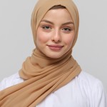 Foulard chiffon JAUNE SABLE