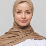 Foulard coton viscose BEIGE NUDE