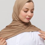 Foulard coton viscose BEIGE NUDE