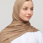 Foulard coton viscose BEIGE NUDE