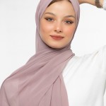 Foulard Chiffon Violet Pale