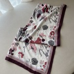 Foulard Imprimé GARDEN Aubergine.