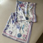 Foulard Imprimé GARDEN Lilas.
