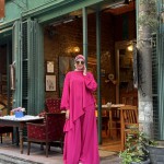Ensemble DORA rose fuchsia.