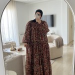 Robe Flower Bordeaux