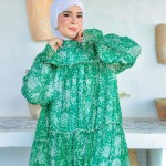 Robe FLOWER Verte 1