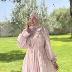 Robe Soirée MIRA Rose Poudrée