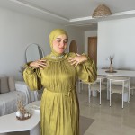 Robe Soirée MIRA Vert Olive