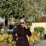 Manteau Elvan Court Aubergine