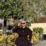 Manteau Elvan Court Aubergine