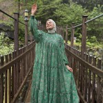 Robe FLOWER Verte 2