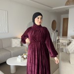 Robe Velours Burgundy