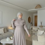 Robe Croisée Grège