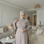 Robe Croisée Grège