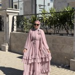 Robe Mousseline Rose Pale