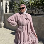 Robe Mousseline Rose Pale
