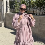 Robe Mousseline Rose Pale