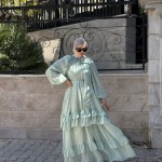 Robe Mousseline Vert D’eau