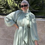 Robe Mousseline Vert D’eau