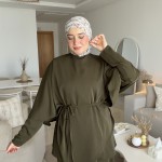 Ensemble Papillon Vert Olive